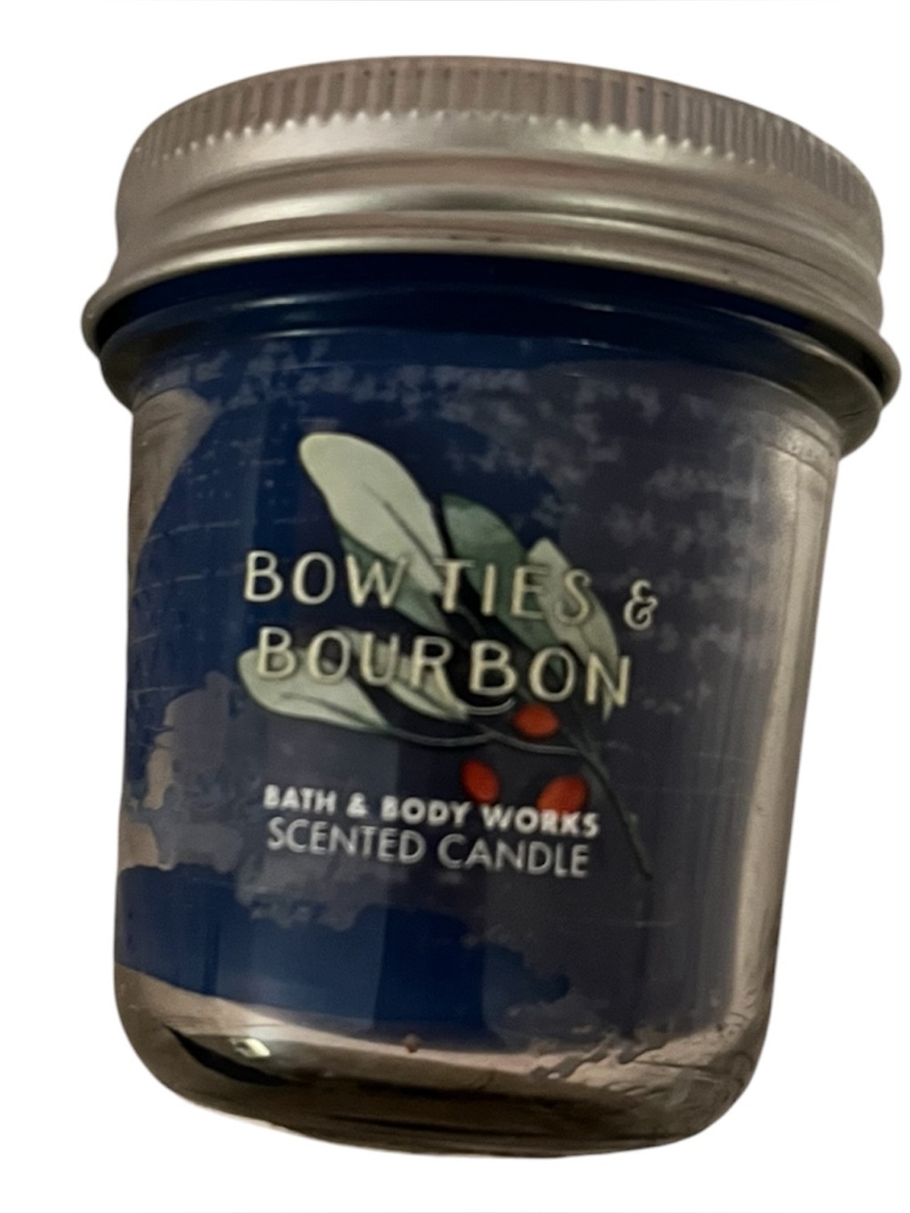 Bath & Body Works BOW TIES & BOURBON 1-Wick Mason Jar Candle 6 oz RARE HTF!